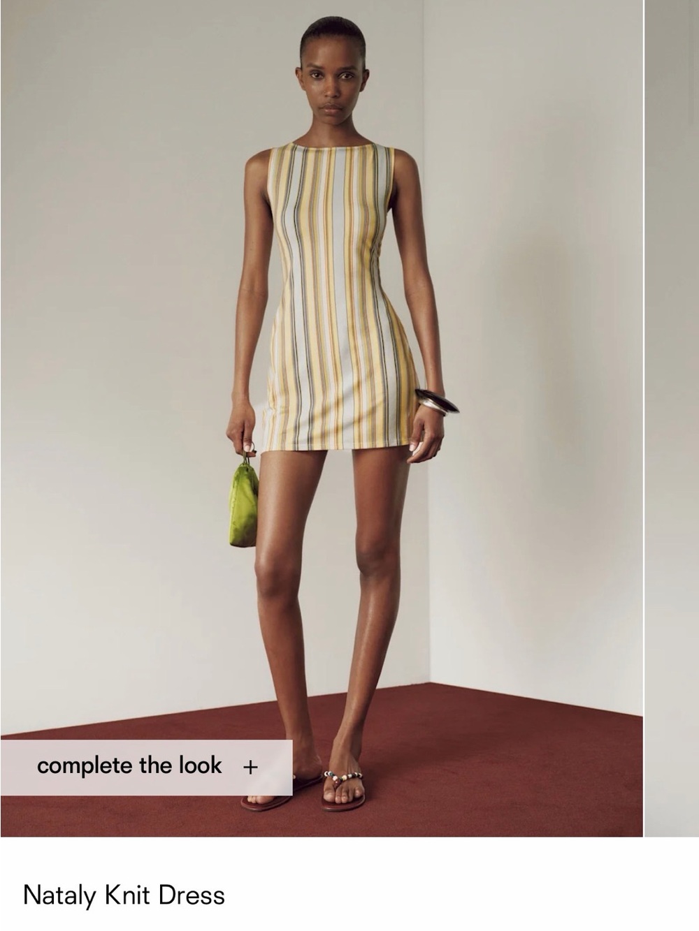 Reformation Nataly Knit Dress in Capri Stripe - Picture 5 of 7